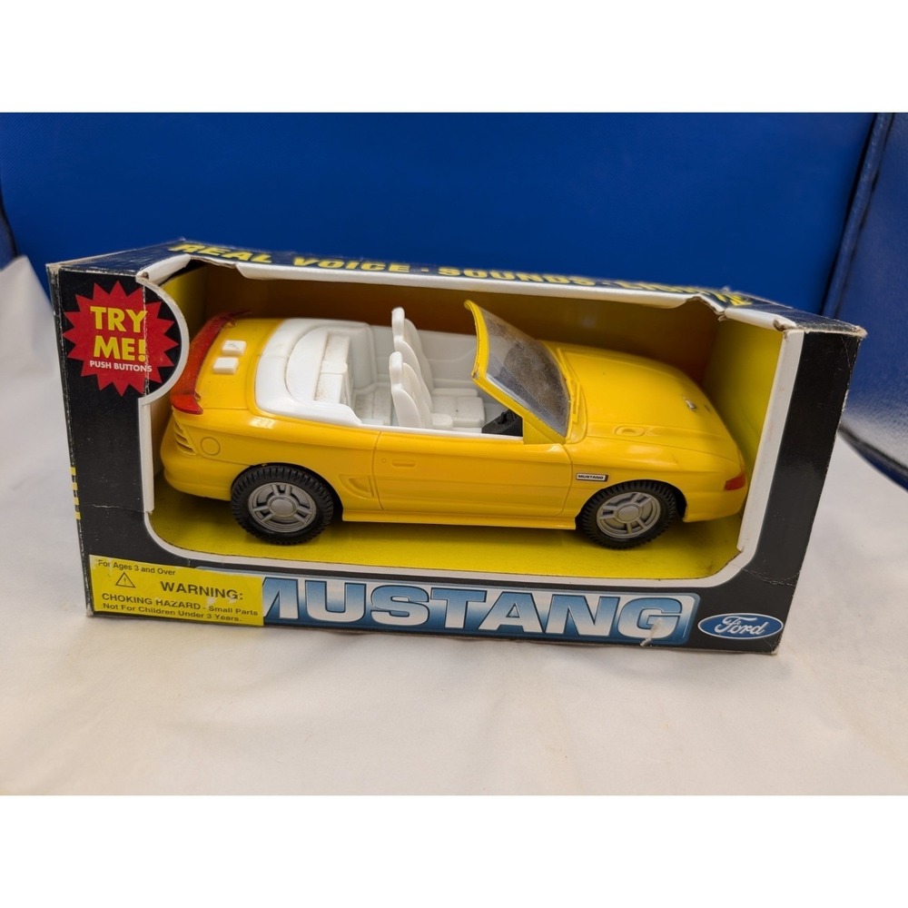Vintage Funrise Ford Mustang Yellow Voice Sounds Lights 02520